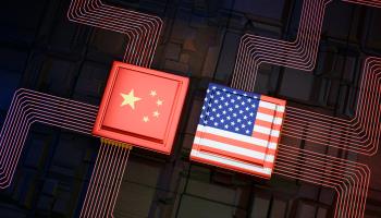 Illustration image for US-China tech war (Wong Yu Liang/Moment RF/Getty Images)