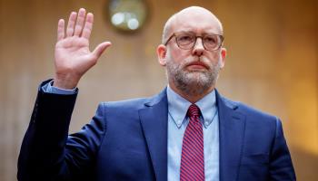Russell Vought, nominated to be Director of the Office of Management and Budget, at a Senate confirmation hearing, January 15, 2025 (Andrew Harnik/Getty Images)