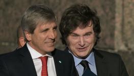 Economy Minister Luis Caputo (l) and President Javier Milei (Juan Mabromata/AFP/Getty Images)          