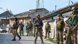 Indian security personnel in Indian-administered Kashmir on May 7 (Basit Zargar/Middle East Images/AFP/Getty Images)

