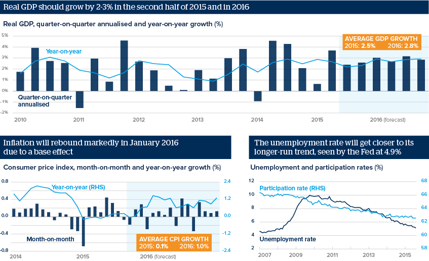 Real GDP should grow by 2-3% in the second half of 2015 and in 2016