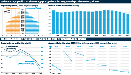 Infographic exploring Turkey's falling birth rate. Absolute numbers of births, and birth rates, have fallen sharply since 2014. Birth rates among younger women have also declined sharply.