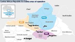 Exploring ex-Seleka areas of operation and key locations