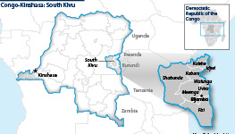 The province of South Kivu and its administrative territories