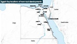 Egypt: Key locations of new road developments around the country