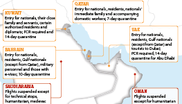 Gulf states: Air travel restrictions, flight suspensions and entry rules