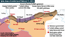 Syria: Northeast areas of control (as of February 11, 2021)