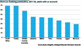 Share of adults with an account as of 2017 across several countries