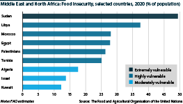 Food insecurity in select Middle Eastern and North African countries