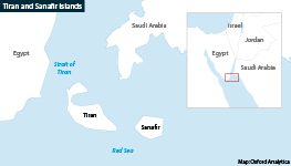 The two Red Sea islands being transferred from Egypt to Saudi Arabia