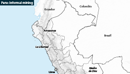 Peru: Regions where informal gold mining is concentrated