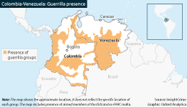 Guerrilla groups continue to operate across Colombia and have expanded deep into Venezuela