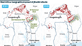 Benin and Togo are the worst affected by jihadist attacks among the coastal countries.