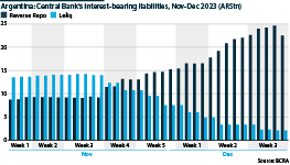 Argentina: Central Bank interest-bearing liabilities, November-December 2023
