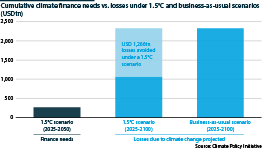 Climate finance needs and losses under two scenarios