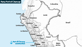 Peru: Location of Chancay container port project north of Lima