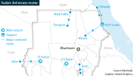Cross-border humanitarian access routes opened for aid agencies by Sudanese authorities