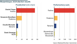 Results from the 2024 general elections in Mozambique