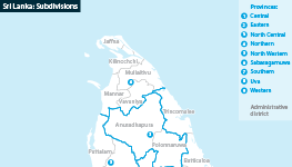 Map showing Sri Lanka’s provinces and administrative districts